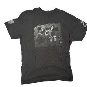 Grunt Style | Graphic Tee | Men’s | Large | Dark Heather Gray | Artistic Print